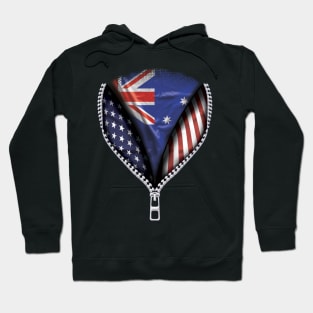 Australian Flag  Australia Flag American Flag Zip Down - Gift for Australian From Australia Hoodie